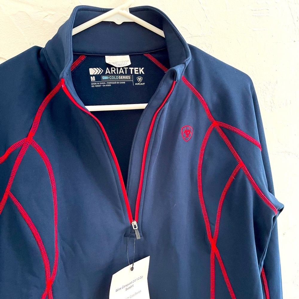 Womens AriatTek Cold Series Conquest 2.0 medium 1/2 zip jacket